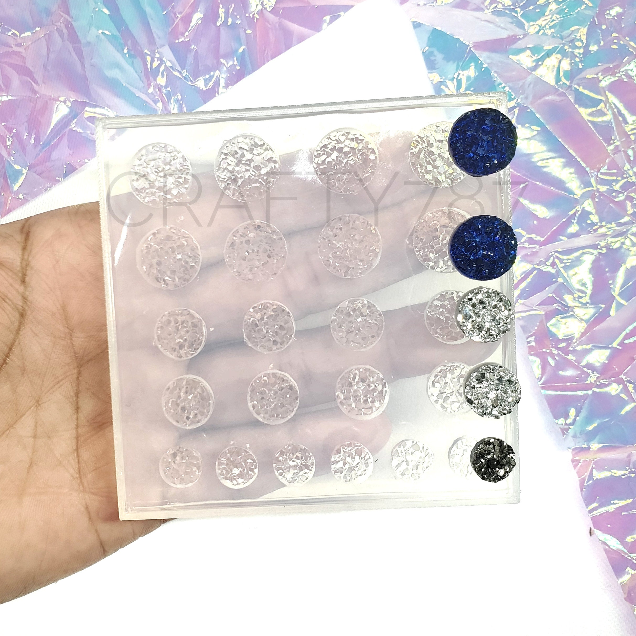Variety Size Chunky Druzy Cabochon Silicone Mold | 8mm 10mm and 12mm …