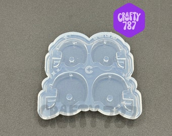 Football Helmet Dangle Earring Silicone Mold, Resin Mold, UV Resin Jewelry Mold, Craft Mould (B15)