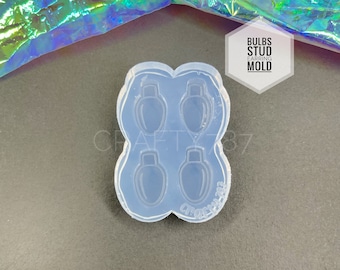 Bulb Stud Christmas Earring Silicone Mold, Christmas Jewelry Resin Mold, Polymer Clay Mold (B9)