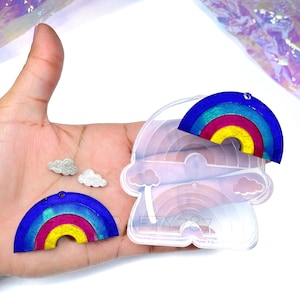 Rainbow Dangle Silicone Mold , Could Jewelry Silicone Mold | Resin Jewelry Mould Diy Crafts Silicone Mold For Resin (C10)