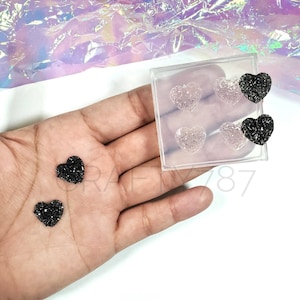 12mm Heart Druzy Silicone Mold | Resin Jewelry Mold | Earring Mold | Crafter Mold Silicone Mold For Resin, Resin Mold (B3)