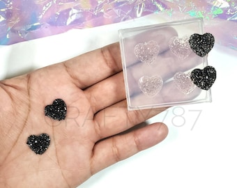 12mm Heart Druzy Silicone Mold | Resin Jewelry Mold | Earring Mold | Crafter Mold Silicone Mold For Resin, Resin Mold (B3)