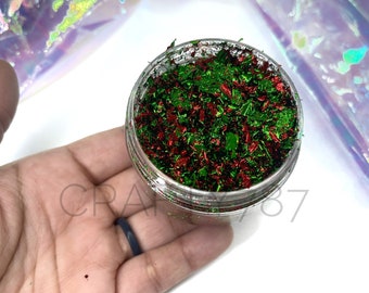Christmas red and green Foil, Resin Foil, Nails Materials, Color Foil