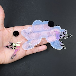 Hummingbird Dangle Earring Silicone Mold, Resin Jewelry Mold, Polymer Clay Silicone Mold, Crafts Diy Bird Mold, Earring Mold (D5)