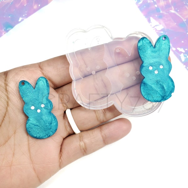 Peep Bunny Dangle Earring Silicone Mold | Resin Mold | Resin Jewelry Silicone Mold For Resin (C12)