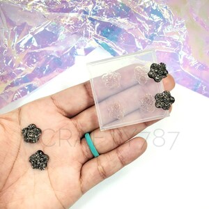 12mm Flower Druzy Stud Earrings Silicone Mold | Resin Jewelry Mold | Earring Mold Silicone Mold For Resin (B4)