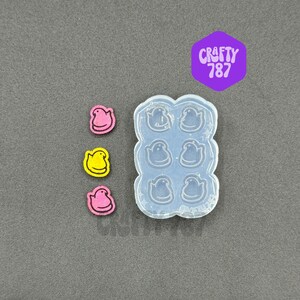 Peep Chick Stud Earring Silicone Mold, Resin Jewelry Mold, UV Resin Mold, Crafter Mould, Food Safe Mold, Baking Decor Mold (A15)