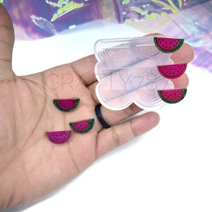 Watermelon Stud Earring Silicone Mold ,  Resin Jewelry Mold , Clear Uv , Resin Mold (B10)