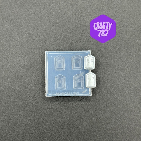 Molde de silicona para lápida de Halloween, molde de silicona para pendientes, molde de resina para joyería, molde apto para alimentos para hornear, molde para manualidades (A15)
