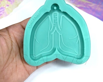 Lung Pulmón Keychain Silicone Mold | Lung Keychain Resin Mold | Crafter Mould Silicone Mold For Resin (D10)