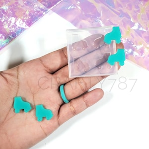 Roller Skates Stud Earring Silicone Mold | Resin Mold | Skate UV Resin Mold | Crafter Mold Silicone Mold For Resin (B12)