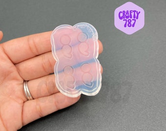 Semi Colon Bits Earring Silicone Mold, Resin Mold, Food Safe Baking Mold, Clear UV Resin Mold, Crafter Mould, Jewelry Making Matrials (A15)