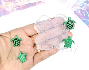 Turtle Studs Earring Silicone Mold | Resin Silicone Mold | UV Resin Mold , Summer Mold , Turtle Crafts Mould (A9)