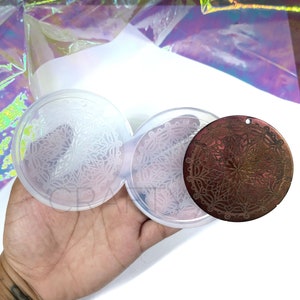 Mandala Circle Large Earring Silicone Mold , Resin Mold  , Clay Mold, Diy Jewelry Mould , UV Resin Mold (C7)