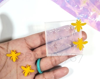 Honey Bee Stud Earring Silicone Mold | Bee Resin Jewelry Mold Silicone Mold For Resin, Resin Mold Diy (A11)