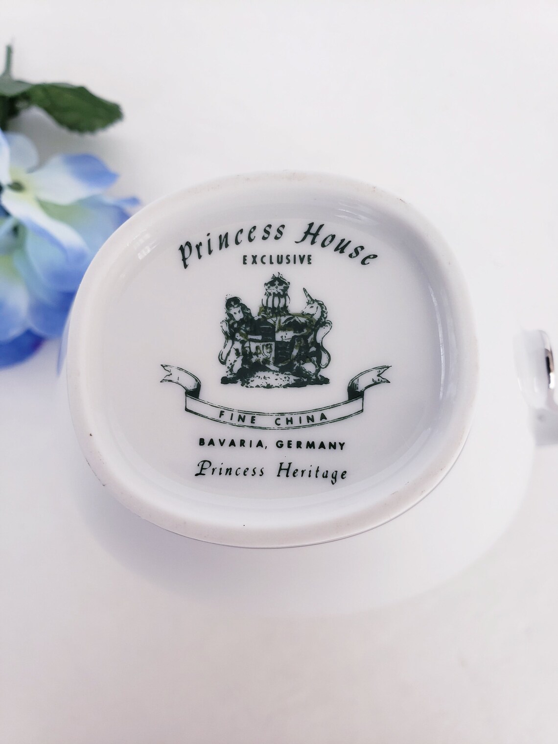 Vintage Princess House Princess Heritage Platinum Trim Creamer Etsy