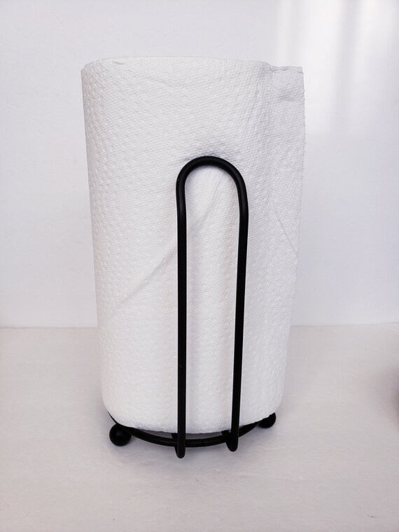 Black Wrought Iron Paper Towel Holder, Countertop Holder 