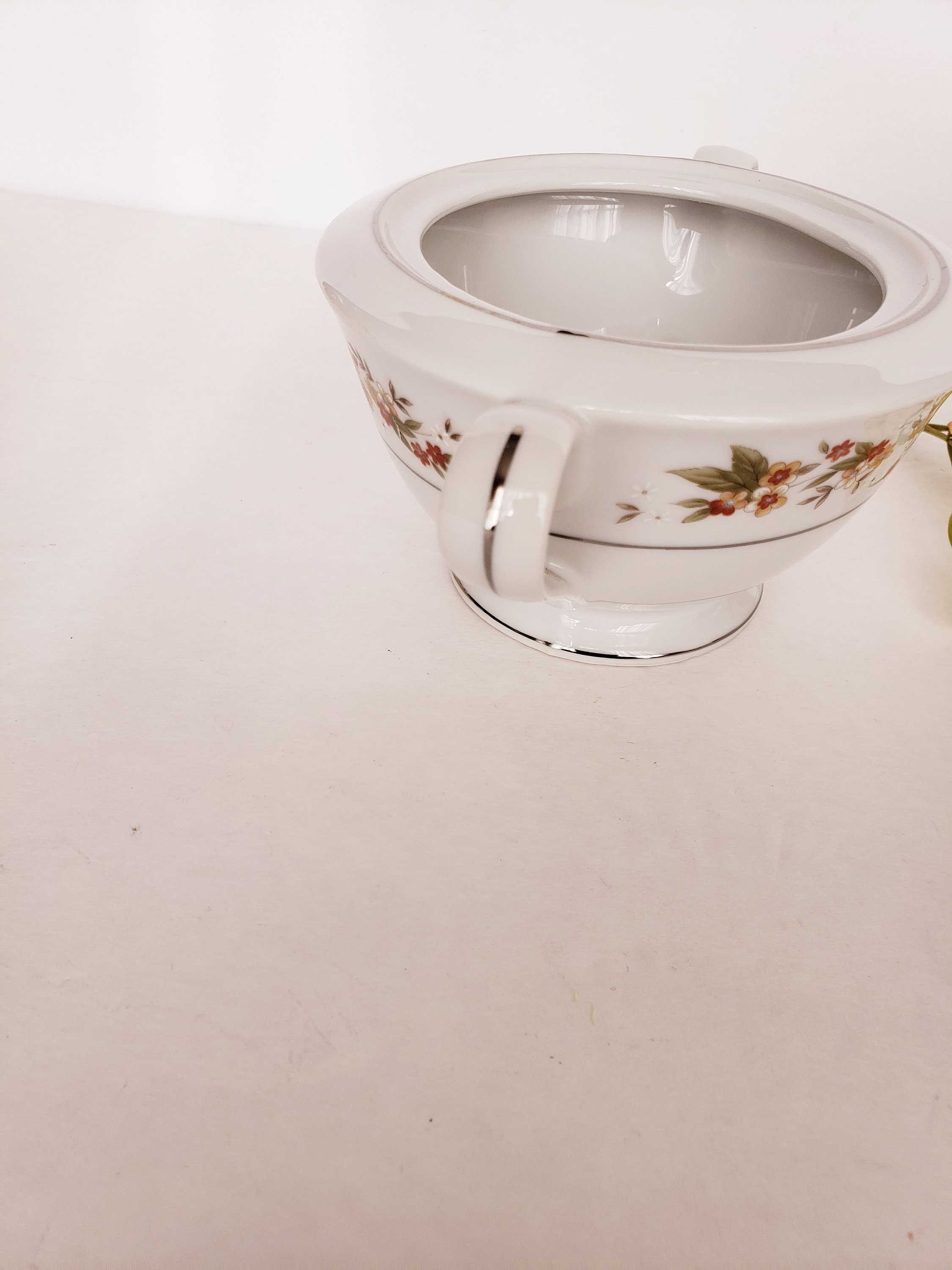 Vintage M Fine China of Japan Arbor Creamer and Sugar Bowl Etsy India