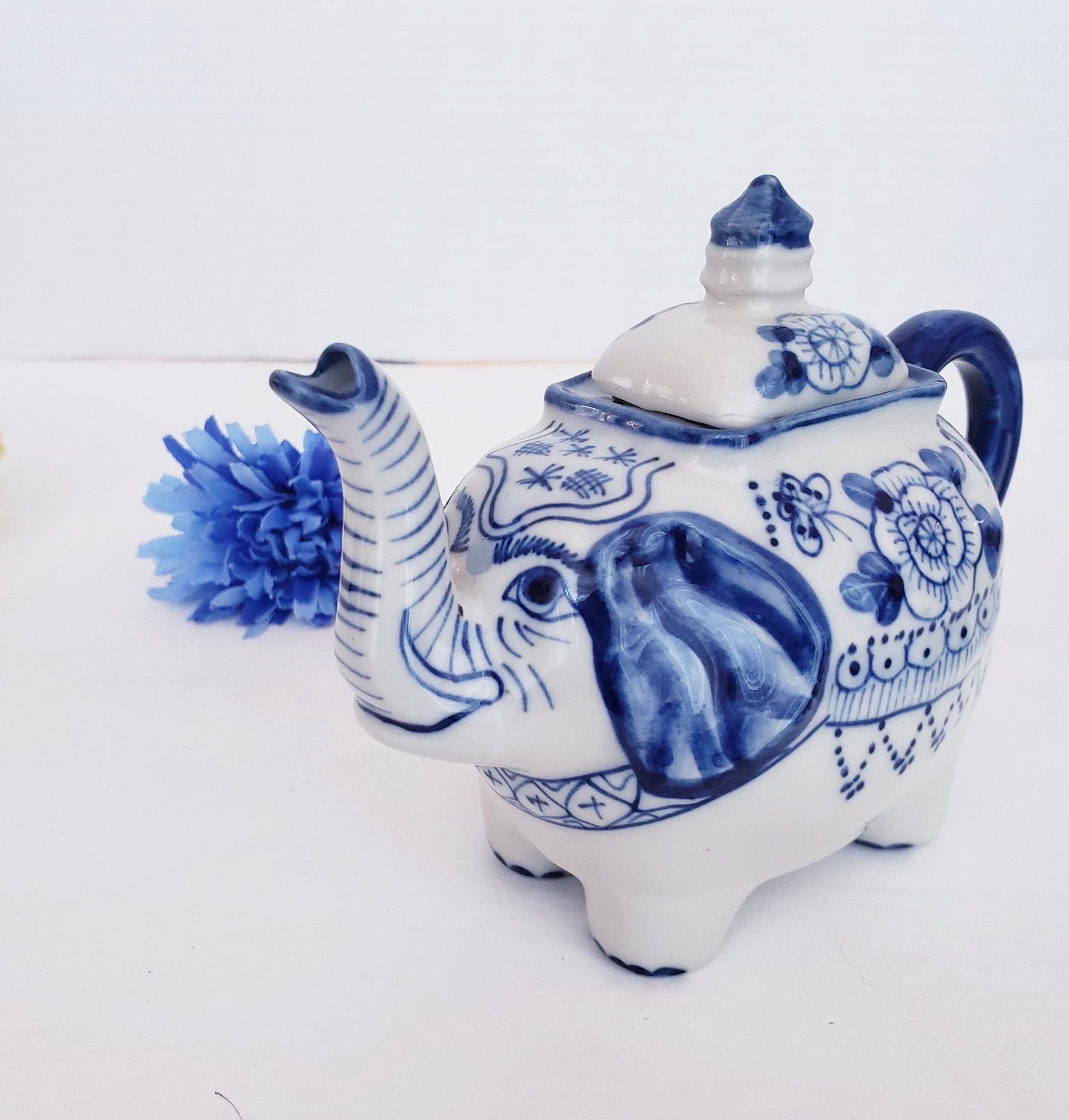 Blue Elephant Teapot - Etsy