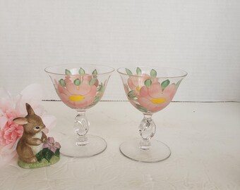 Franciscan Imperial Twist Wine Glassware Desert Rose, Set of 2