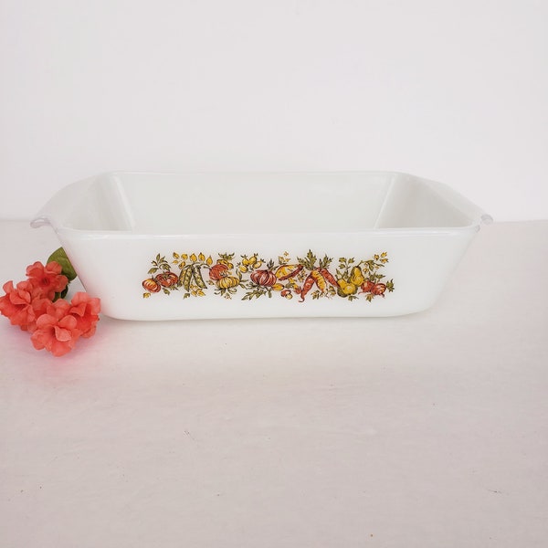 Anchor Hocking/Fire King Milk Glass Golden Harvest Loaf Pan, 1 Quart, #441