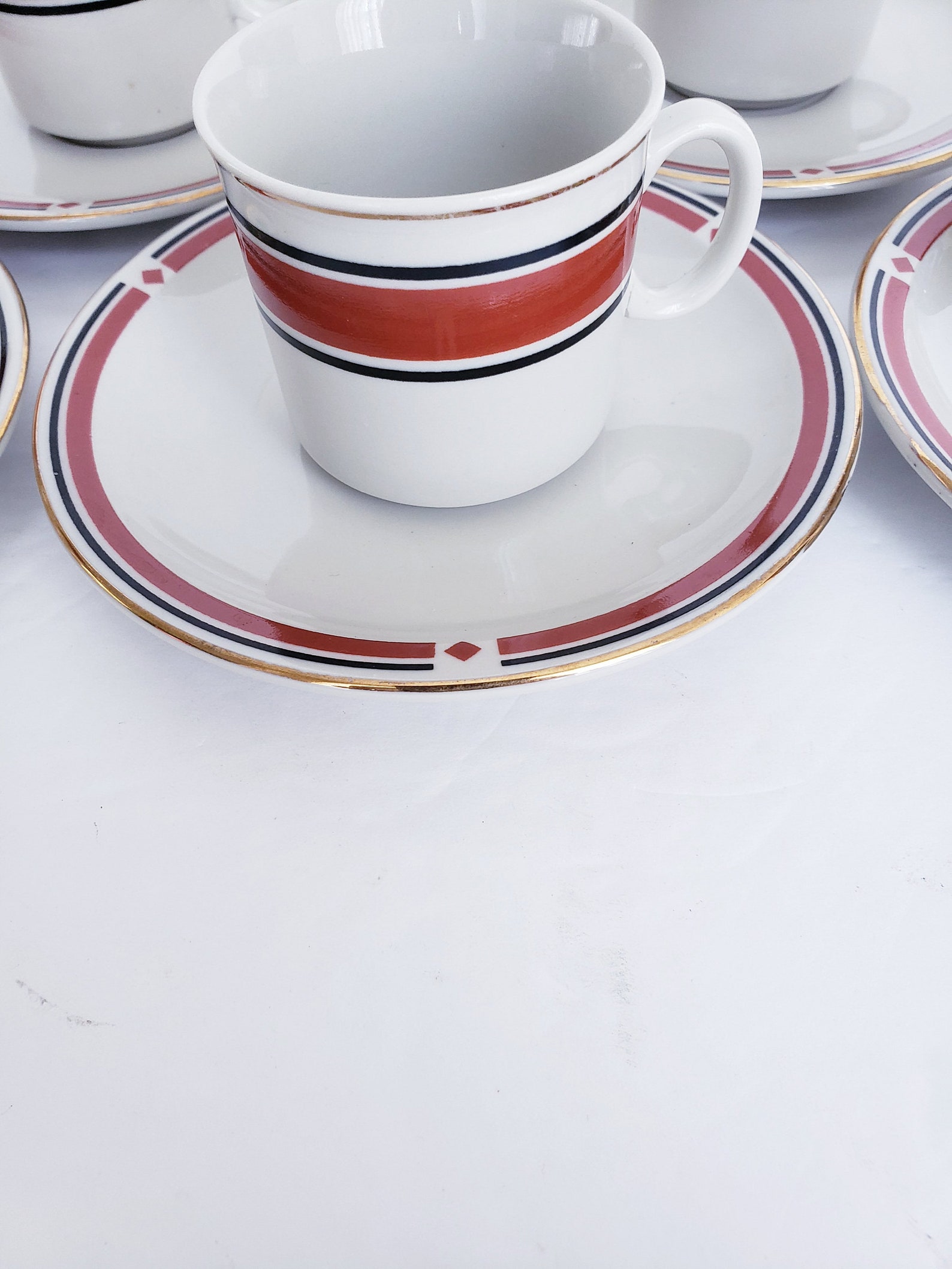 Set of 5 Vintage Kin-Lun Saki/Tea Cups and Saucers Demitasse | Etsy