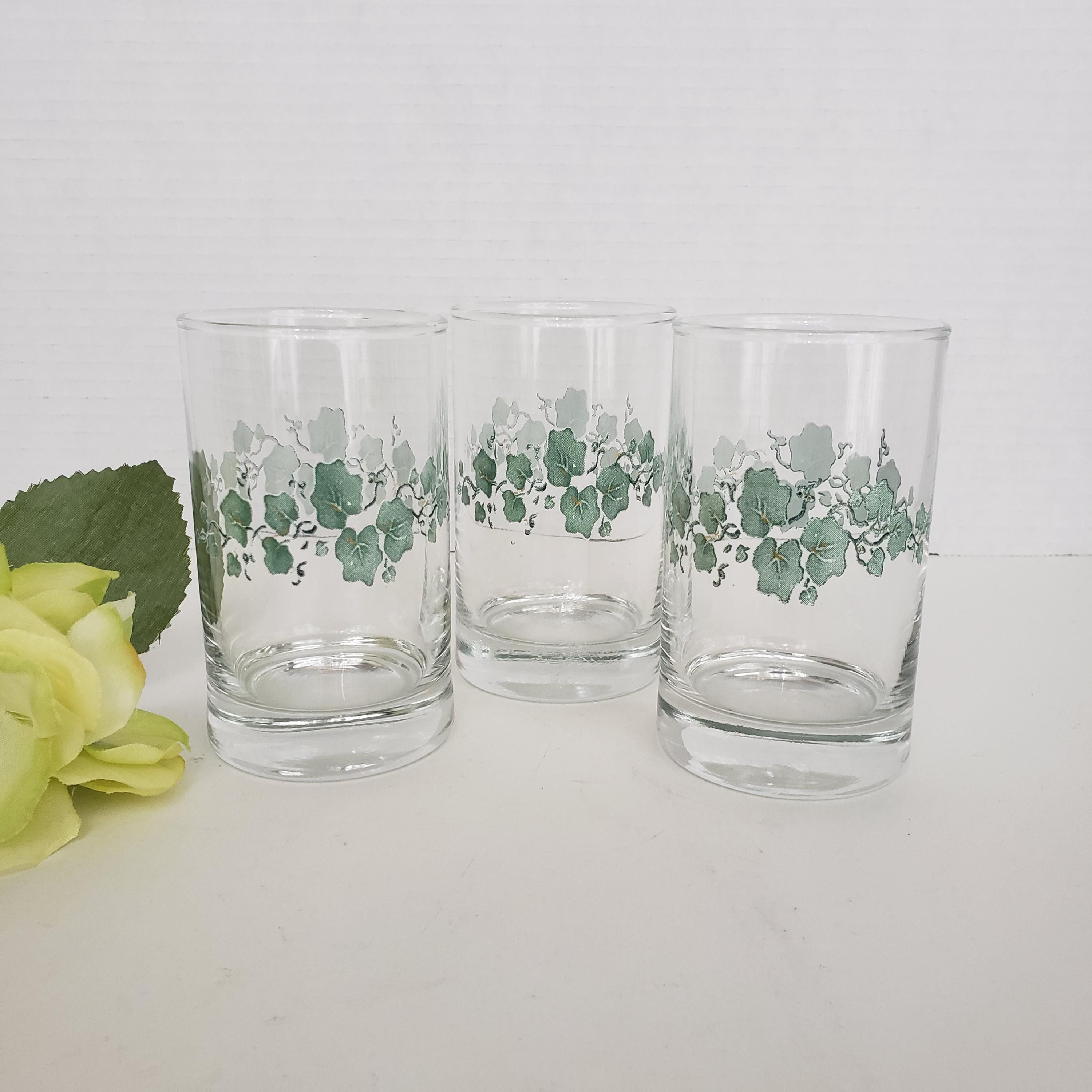 Set of 3 Corelle corning Callaway 6 Oz Juice Glasses Etsy