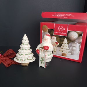 Lenox American by Design Santa and Christmas Tree Salt and Pepper Shakers