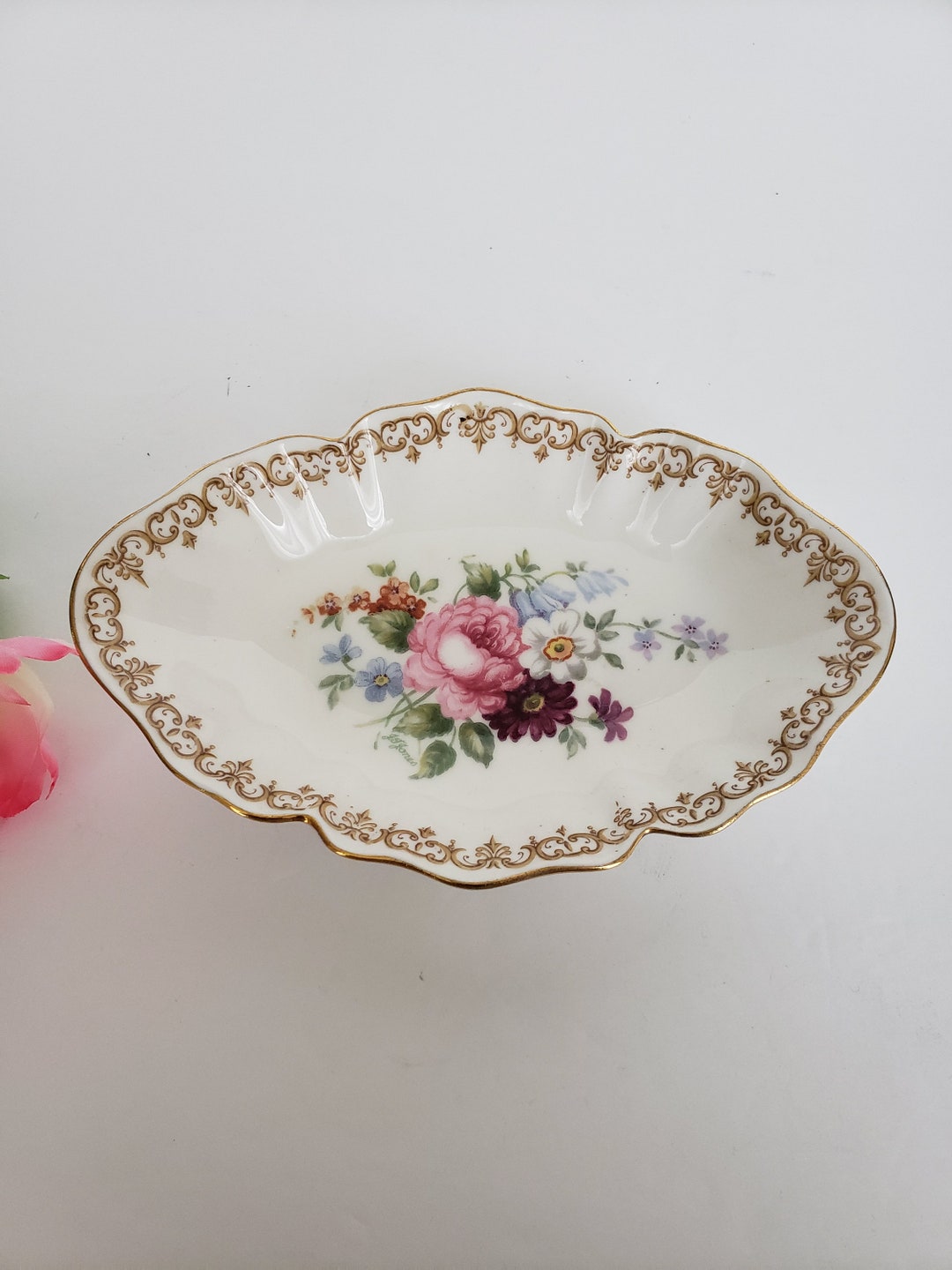 Crown Staffordshire Bone China England's Bouquet Bon Bon Etsy