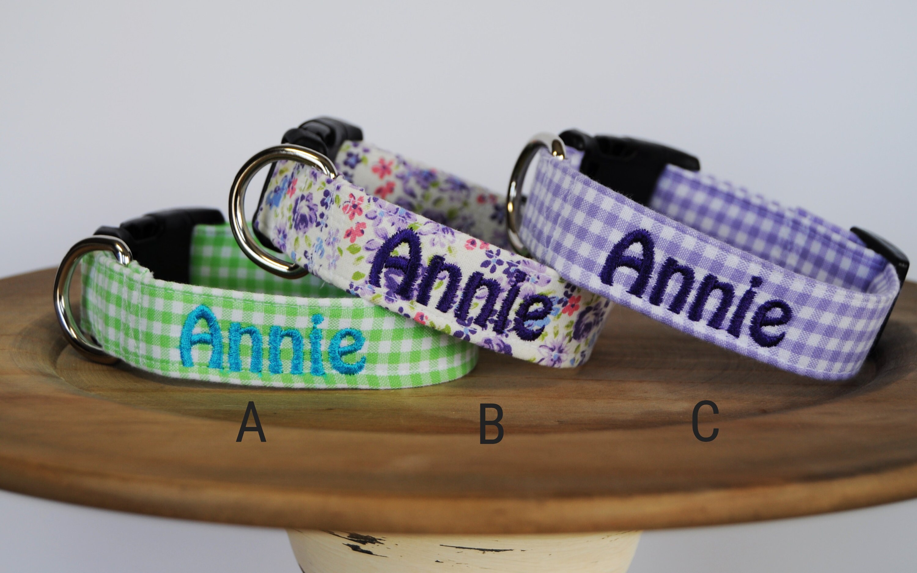 Dog Collar Personalized Collar With Name Collar Bow Tie Etsy