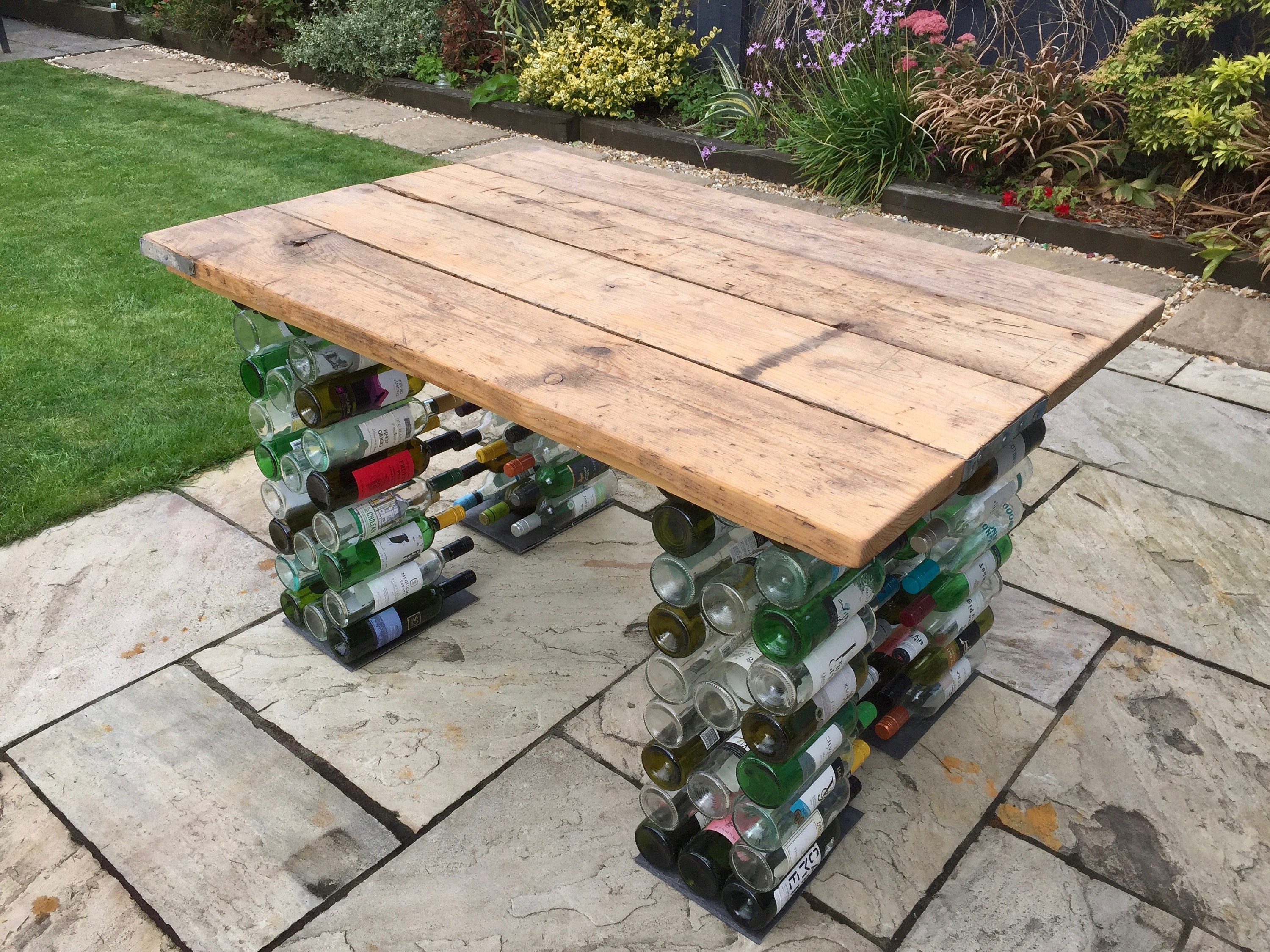 Bottle leg table Etsy