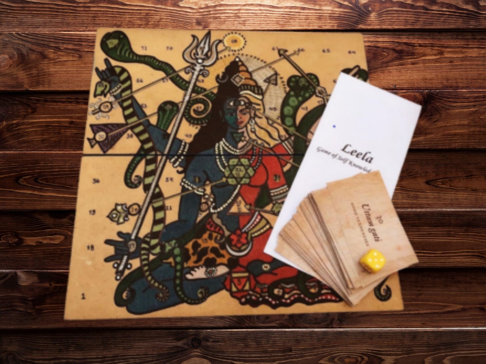 Ancient Snakes and ladders Hand painted adult board game Etsy