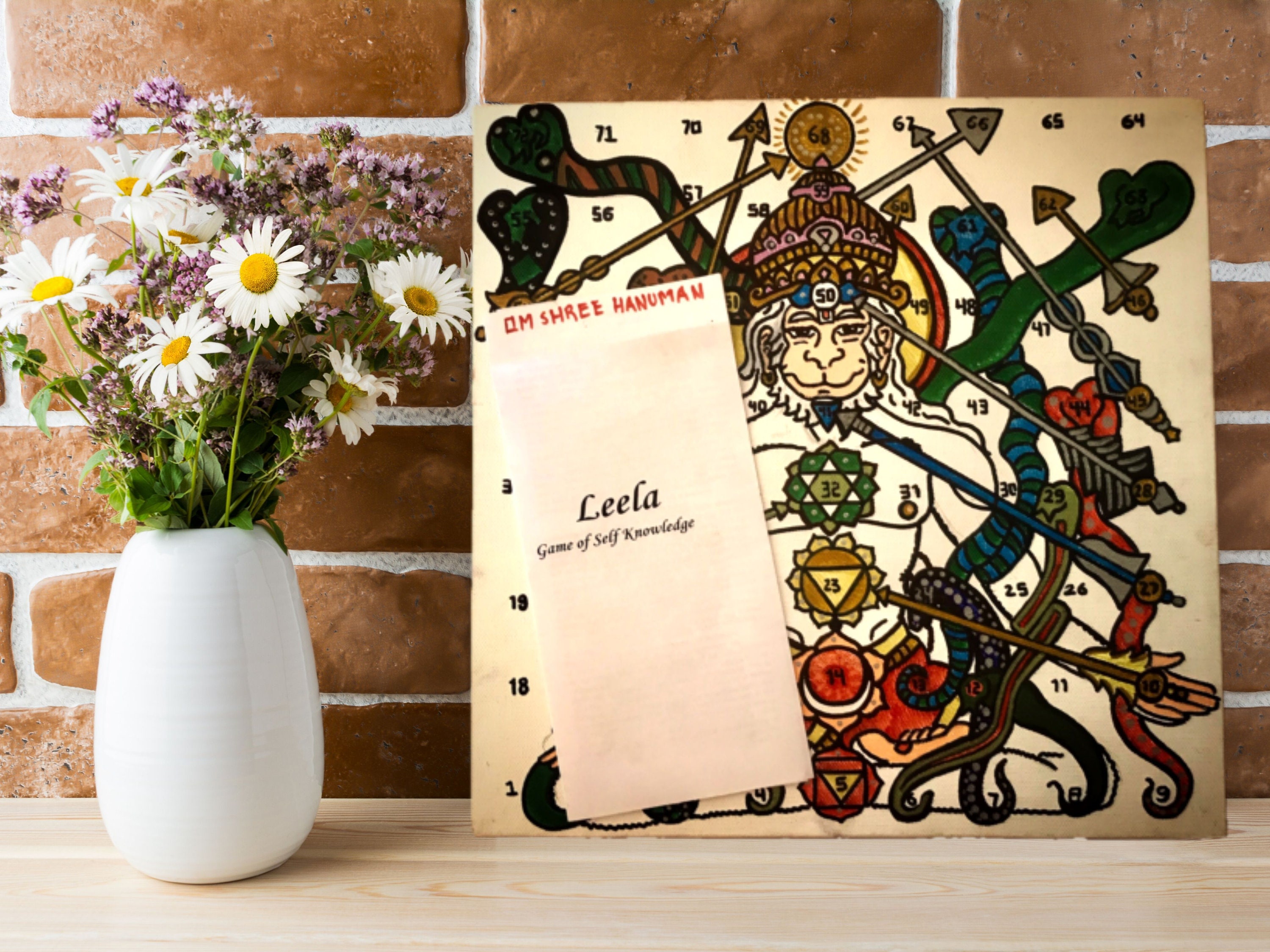 Ancient Snakes and Ladders Hand Painted Adult Board Game Etsy