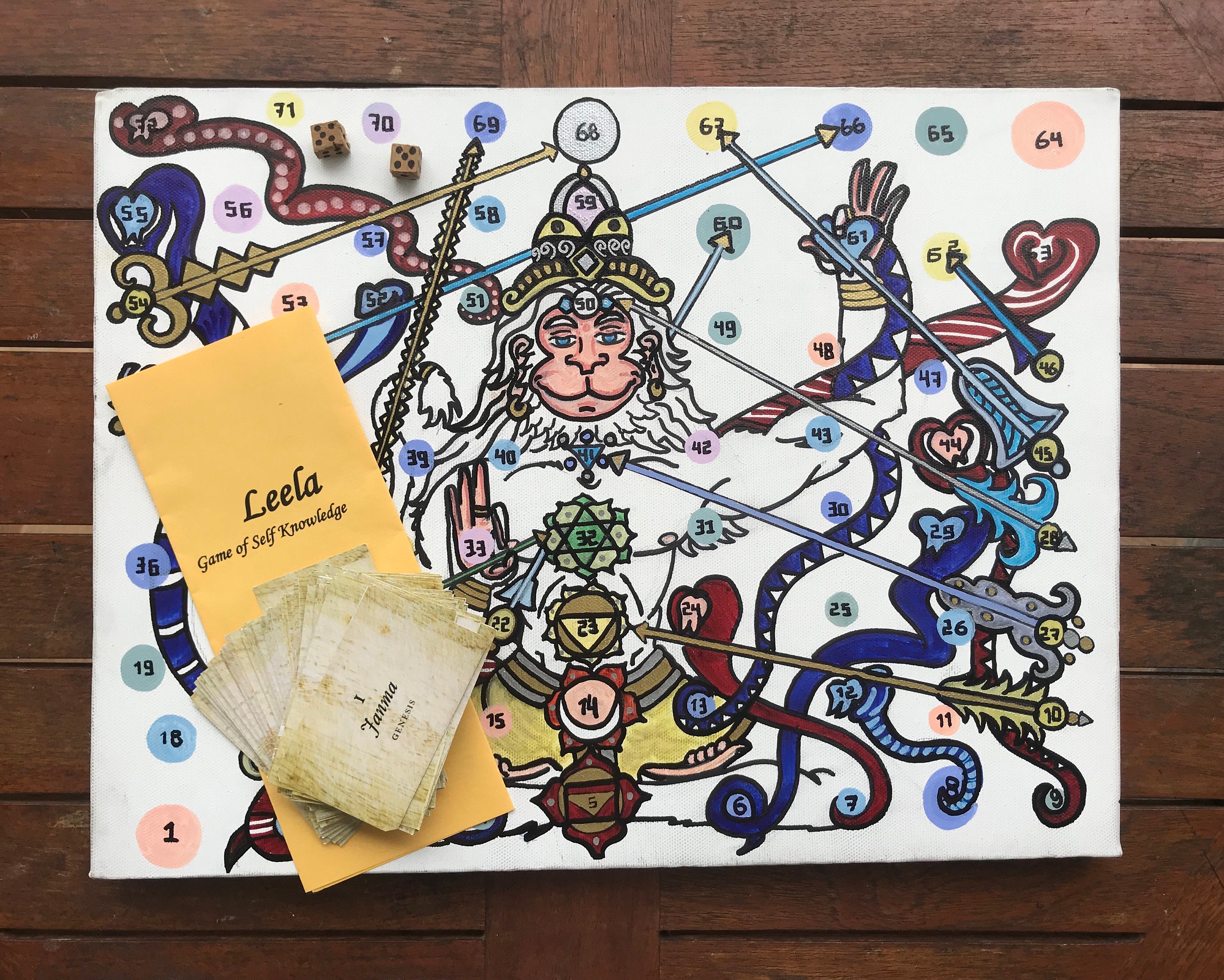 Yoga Brettspiel von Schlangen und Pfeilen mit Hanuman Leela Etsy.de