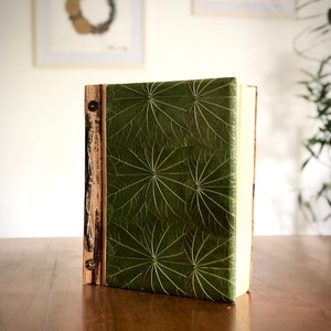 Extra Large Scraptbook A3, Big Vegan Leather Journal, Libro fatto a mano a foglia verde spessa, Massive Giant Eco Friendly notebook, regali per lo scrittore