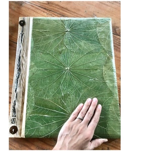 Quaderno naturale extra large A3 in confezione regalo, diario in pelle vegana biologica, album ecologico fatto a mano, album di ritagli, regali per scrittori