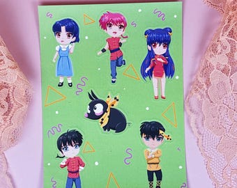 Ranma Sticker Sheet