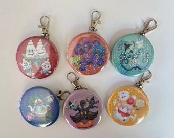 Cute Ghosties Button Keychains