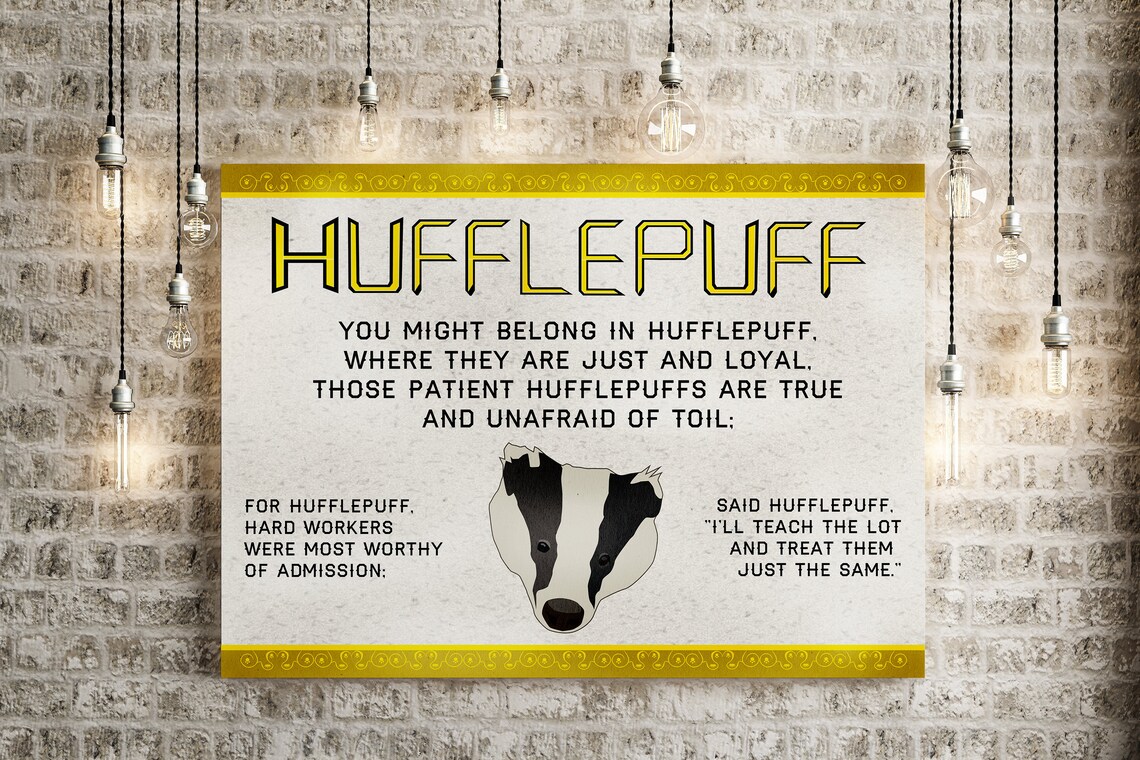 Hufflepuff House Motto Poster Etsy