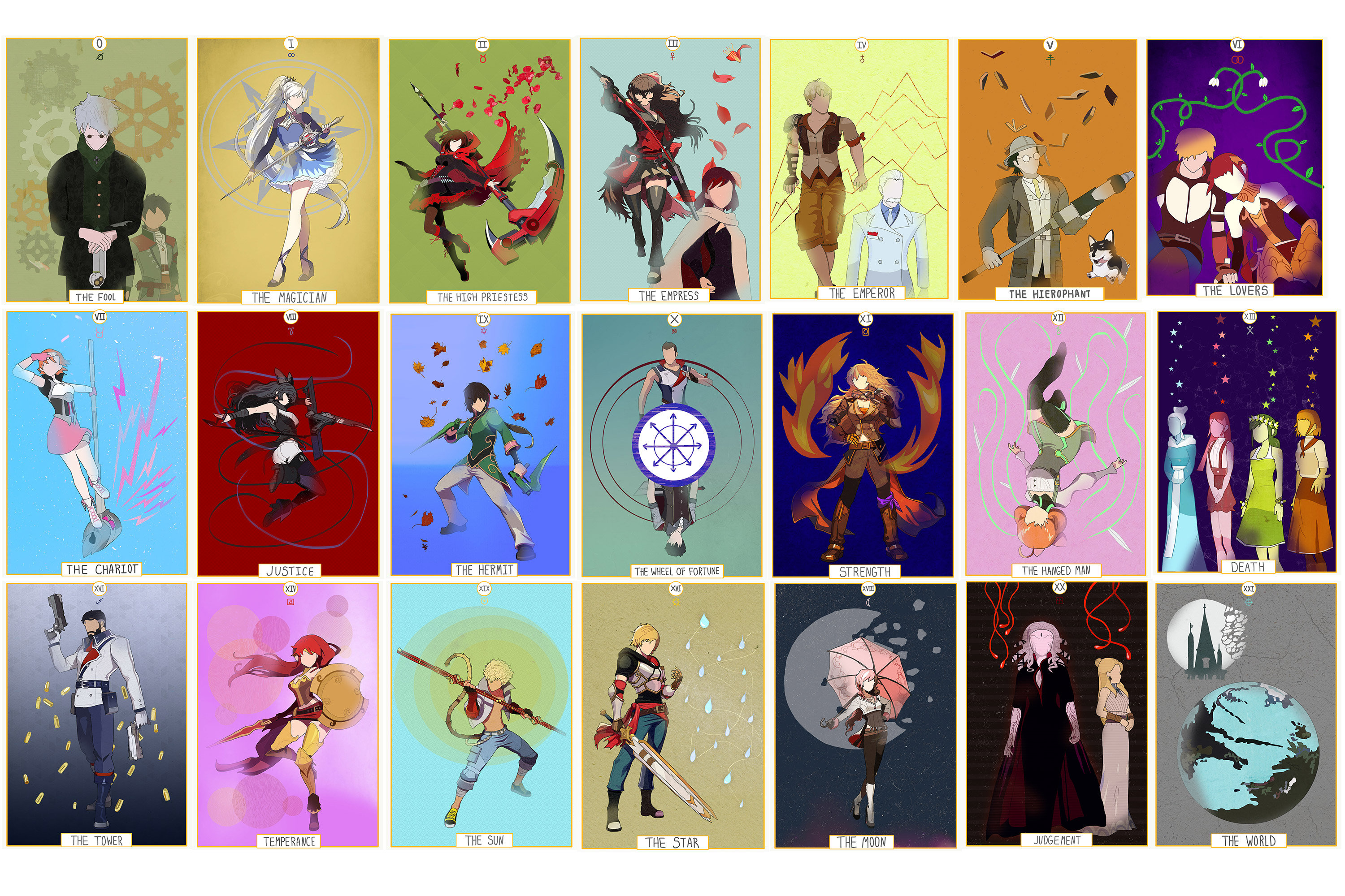 RWBY Tarot Card Prints - Etsy RWBY Tarot Card Prints - Etsy