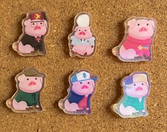 Waddles Dress-Up Acrylic Pins