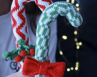Crochet candy cane pattern