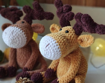 Crochet Moose Pattern: Plush Amigurumi Animal (PDF Pattern)