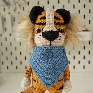 Tiger crochet pattern, amigurumi animal pattern, year of the tiger, diy toy, amigurumi tiger