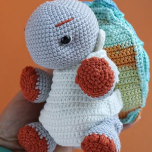 Turtle toy pattern, turtle tutorial, mosaic turtle, cute crochet turtle, baby turtle pattern, soft toy turtle image 7