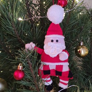 Santa crochet pattern, mosaic crochet pattern, holiday decor, christmas ornaments, christmas decor image 4