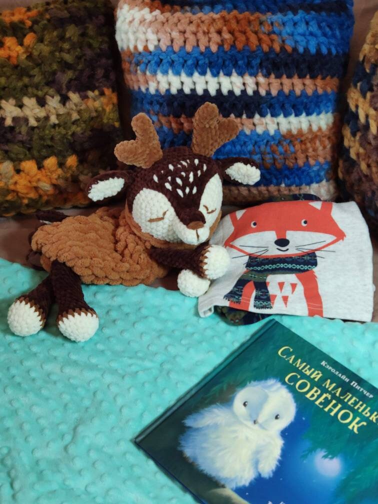 Deer Stuffed Animals Nursery Decor Plush Toys Pajama Keeper Etsy