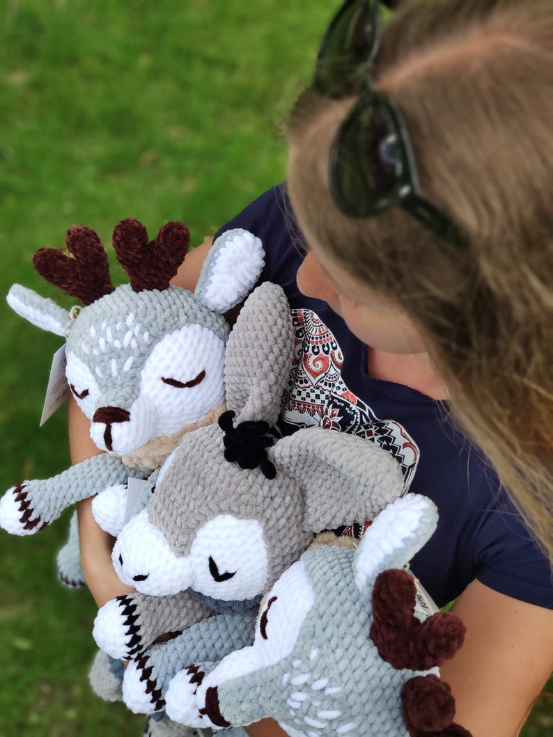 Deer stuffed animals nursery decor plush toys pajama keeper Etsy