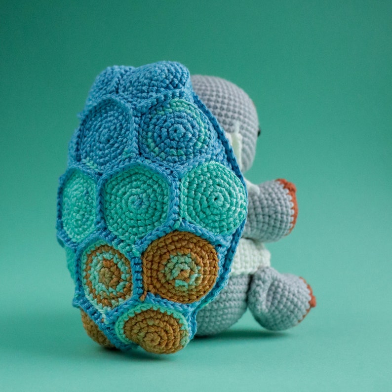 Turtle toy pattern, turtle tutorial, mosaic turtle, cute crochet turtle, baby turtle pattern, soft toy turtle image 5