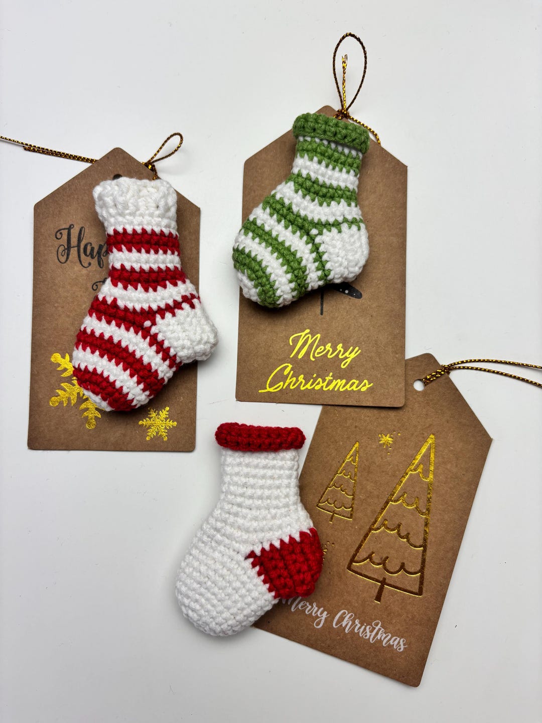 Mini Christmas Stocking Crochet Pattern: Easy Tutorial (PDF) - Etsy